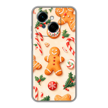 Силиконовый чехол на Tecno Spark Go 1 с принтом Новый год