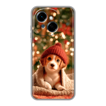 Силиконовый чехол на Tecno Spark Go 1 с принтом Новый год