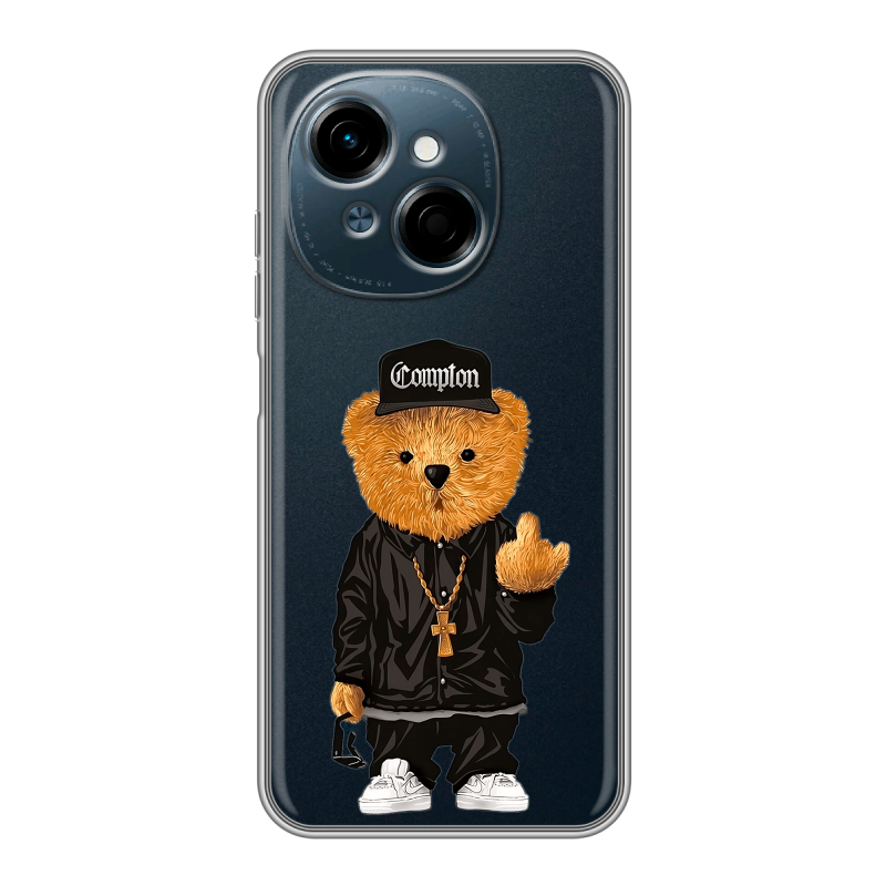 Силиконовый чехол на Tecno Spark Go 1 с принтом Плюшевый медведь Силиконовый чехол на Tecno Spark Go 1 с принтом Плюшевый медведь