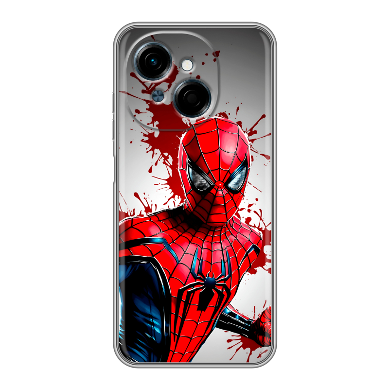 Силиконовый чехол на Tecno Spark Go 1 с принтом Spiderman Человек паук Силиконовый чехол на Tecno Spark Go 1 с принтом Spiderman Человек паук