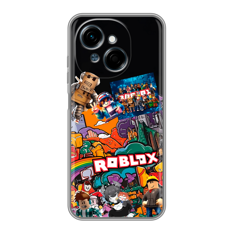 Силиконовый чехол на Tecno Spark Go 1 с принтом Roblox Роблокс Силиконовый чехол на Tecno Spark Go 1 с принтом Roblox Роблокс
