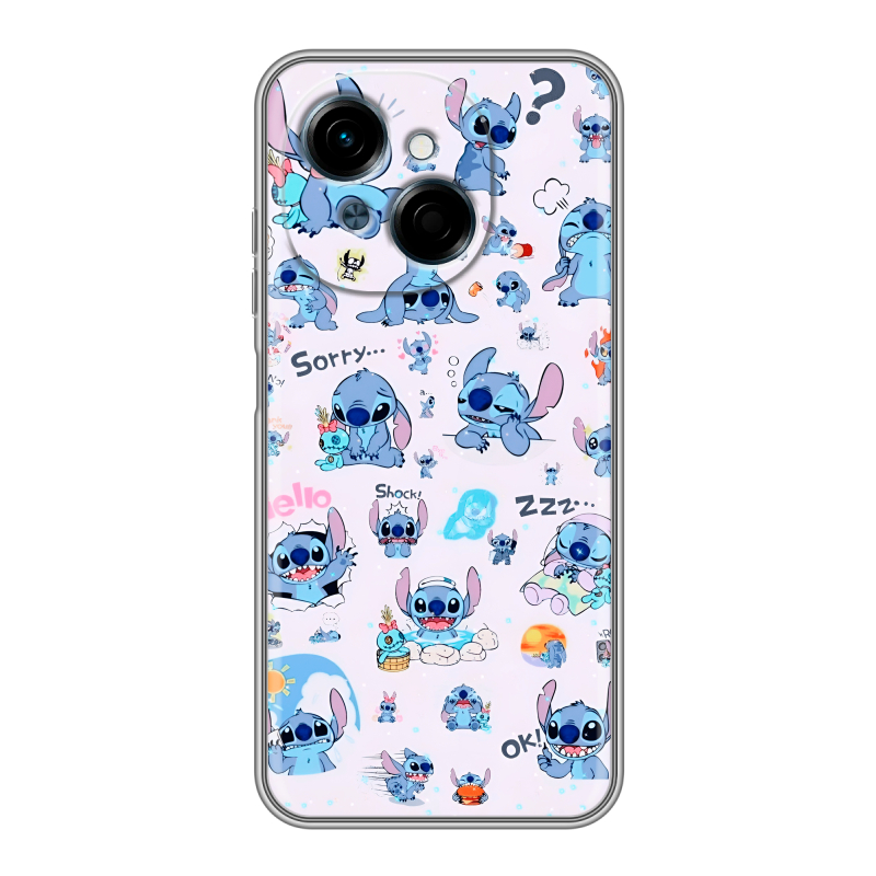Силиконовый чехол на Tecno Spark Go 1 с принтом Лило и Стич Силиконовый чехол на Tecno Spark Go 1 с принтом Лило и Стич