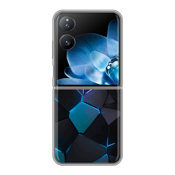 Пластиковый чехол на Xiaomi Mix Flip с принтом Геометрия неона