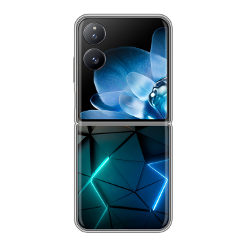 Пластиковый чехол на Xiaomi Mix Flip с принтом Абстракция неон