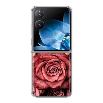 Пластиковый чехол на Xiaomi Mix Flip с принтом Цветы розы