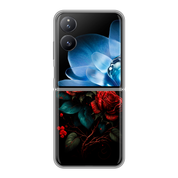 Пластиковый чехол на Xiaomi Mix Flip с принтом Розы красные Пластиковый чехол на Xiaomi Mix Flip с принтом Розы красные