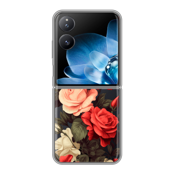Пластиковый чехол на Xiaomi Mix Flip с принтом Розы