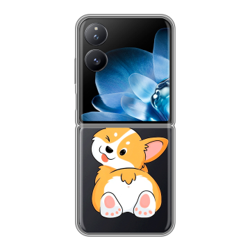 Пластиковый чехол на Xiaomi Mix Flip с принтом Корги