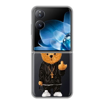 Пластиковый чехол на Xiaomi Mix Flip с принтом Плюшевый медведь