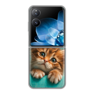 Пластиковый чехол на Xiaomi Mix Flip с принтом котенок Пластиковый чехол на Xiaomi Mix Flip с принтом котенок