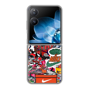 Пластиковый чехол на Xiaomi Mix Flip с принтом Найк Nike яркий