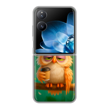 Пластиковый чехол на Xiaomi Mix Flip с принтом сова Пластиковый чехол на Xiaomi Mix Flip с принтом сова