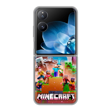 Пластиковый чехол на Xiaomi Mix Flip с принтом Майнкрафт Minecraft Пластиковый чехол на Xiaomi Mix Flip с принтом Майнкрафт Minecraft