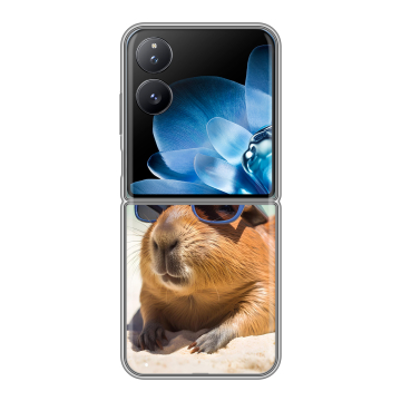 Пластиковый чехол на Xiaomi Mix Flip с принтом Капибара Пластиковый чехол на Xiaomi Mix Flip с принтом Капибара