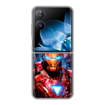 Пластиковый чехол на Xiaomi Mix Flip с принтом Железный человек Ironman