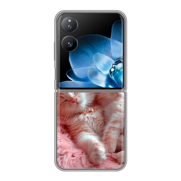 Пластиковый чехол на Xiaomi Mix Flip с принтом котята котики Пластиковый чехол на Xiaomi Mix Flip с принтом котята котики