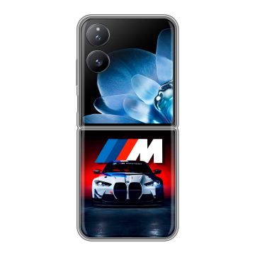 Пластиковый чехол на Xiaomi Mix Flip с принтом БМВ BMW Пластиковый чехол на Xiaomi Mix Flip с принтом БМВ BMW