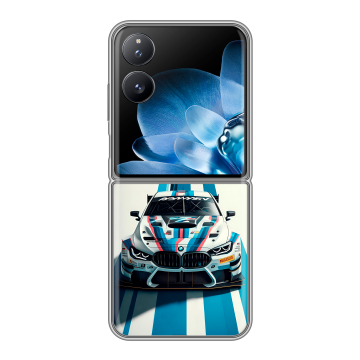 Пластиковый чехол на Xiaomi Mix Flip с принтом БМВ BMW