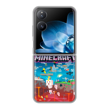 Пластиковый чехол на Xiaomi Mix Flip с принтом Майнкрафт Minecraft