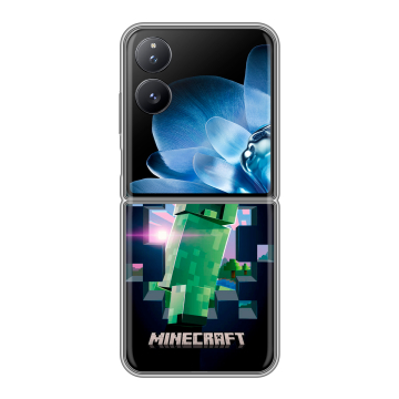 Пластиковый чехол на Xiaomi Mix Flip с принтом Майнкрафт Minecraft