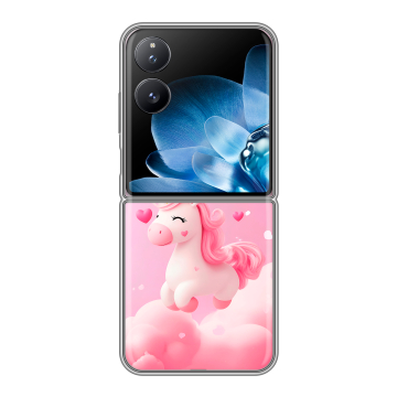 Пластиковый чехол на Xiaomi Mix Flip с принтом Единорог Пластиковый чехол на Xiaomi Mix Flip с принтом Единорог