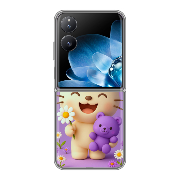 Пластиковый чехол на Xiaomi Mix Flip с принтом для девочек Пластиковый чехол на Xiaomi Mix Flip с принтом для девочек