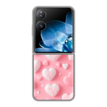 Пластиковый чехол на Xiaomi Mix Flip с принтом Сердечки Пластиковый чехол на Xiaomi Mix Flip с принтом Сердечки