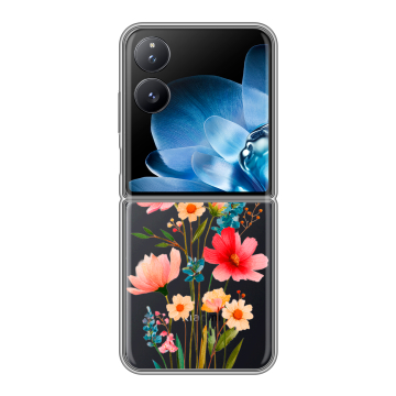 Пластиковый чехол на Xiaomi Mix Flip с принтом Цветы Пластиковый чехол на Xiaomi Mix Flip с принтом Цветы