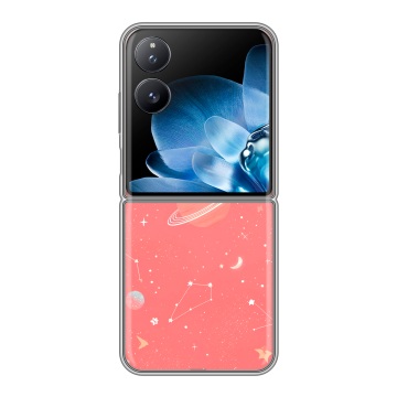 Пластиковый чехол на Xiaomi Mix Flip с принтом Розовый космос Пластиковый чехол на Xiaomi Mix Flip с принтом Розовый космос