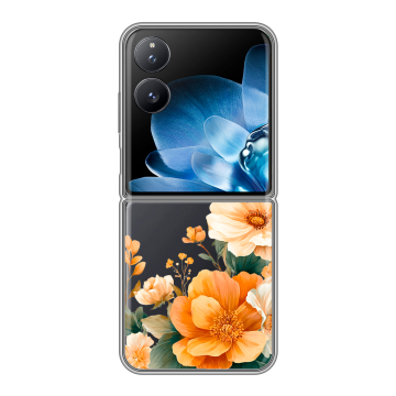 Пластиковый чехол на Xiaomi Mix Flip с принтом Цветы принт Пластиковый чехол на Xiaomi Mix Flip с принтом Цветы принт