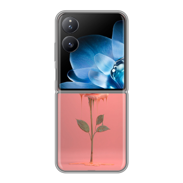 Пластиковый чехол на Xiaomi Mix Flip с принтом Розовая роза Пластиковый чехол на Xiaomi Mix Flip с принтом Розовая роза