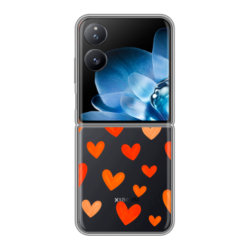 Пластиковый чехол на Xiaomi Mix Flip с принтом Сердечки Пластиковый чехол на Xiaomi Mix Flip с принтом Сердечки