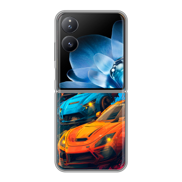 Пластиковый чехол на Xiaomi Mix Flip с принтом Тачки Пластиковый чехол на Xiaomi Mix Flip с принтом Тачки