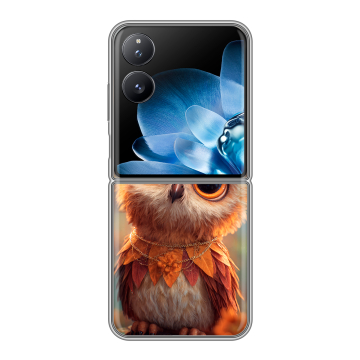 Пластиковый чехол на Xiaomi Mix Flip с принтом Милая сова Пластиковый чехол на Xiaomi Mix Flip с принтом Милая сова