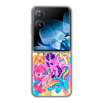 Пластиковый чехол на Xiaomi Mix Flip с принтом My little pony Дружба чудо Пластиковый чехол на Xiaomi Mix Flip с принтом My little pony Дружба чудо