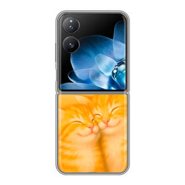 Пластиковый чехол на Xiaomi Mix Flip с принтом Милые котята
