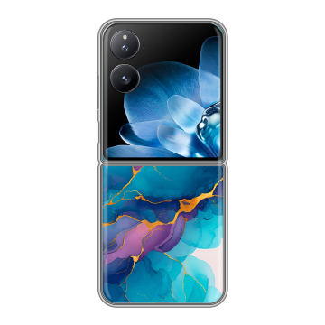 Пластиковый чехол на Xiaomi Mix Flip с принтом Мрамор блестки Пластиковый чехол на Xiaomi Mix Flip с принтом Мрамор блестки