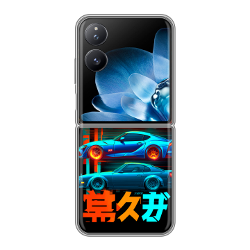 Пластиковый чехол на Xiaomi Mix Flip с принтом машины тачки Пластиковый чехол на Xiaomi Mix Flip с принтом машины тачки