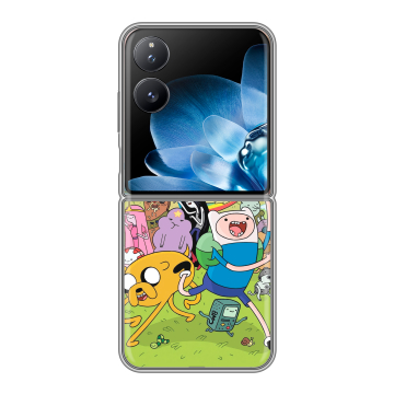 Пластиковый чехол на Xiaomi Mix Flip с принтом Adventure time Время приключений Пластиковый чехол на Xiaomi Mix Flip с принтом Adventure time Время приключений