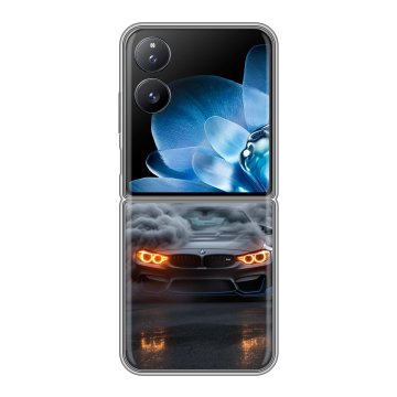 Пластиковый чехол на Xiaomi Mix Flip с принтом BMW БМВ Пластиковый чехол на Xiaomi Mix Flip с принтом BMW БМВ