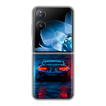 Пластиковый чехол на Xiaomi Mix Flip с принтом BMW БМВ Пластиковый чехол на Xiaomi Mix Flip с принтом BMW БМВ