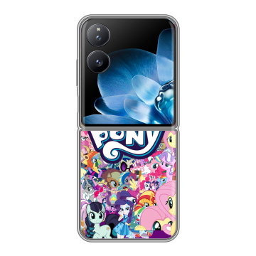 Пластиковый чехол на Xiaomi Mix Flip с принтом My little pony Дружба чудо Пластиковый чехол на Xiaomi Mix Flip с принтом My little pony Дружба чудо