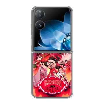 Пластиковый чехол на Xiaomi Mix Flip с принтом Hazbin Hotel Отель Хазбин Пластиковый чехол на Xiaomi Mix Flip с принтом Hazbin Hotel Отель Хазбин
