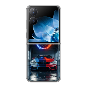 Пластиковый чехол на Xiaomi Mix Flip с принтом BMW БМВ