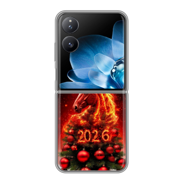 Пластиковый чехол на Xiaomi Mix Flip с принтом Новый год Пластиковый чехол на Xiaomi Mix Flip с принтом Новый год