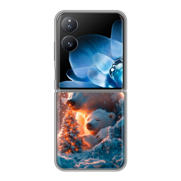 Пластиковый чехол на Xiaomi Mix Flip с принтом Новый год Пластиковый чехол на Xiaomi Mix Flip с принтом Новый год
