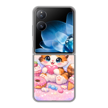 Пластиковый чехол на Xiaomi Mix Flip с принтом для девочек Пластиковый чехол на Xiaomi Mix Flip с принтом для девочек