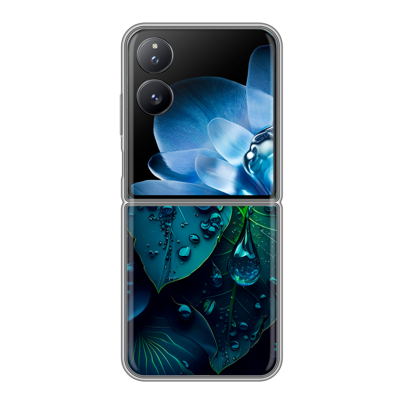 Пластиковый чехол на Xiaomi Mix Flip с принтом Листья Пластиковый чехол на Xiaomi Mix Flip с принтом Листья