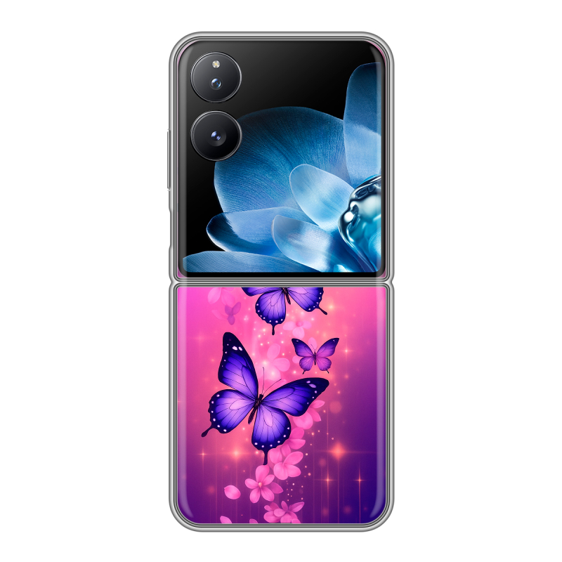 Пластиковый чехол на Xiaomi Mix Flip с принтом Бабочки Пластиковый чехол на Xiaomi Mix Flip с принтом Бабочки