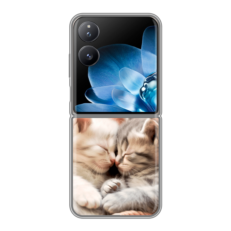 Пластиковый чехол на Xiaomi Mix Flip с принтом Котята Пластиковый чехол на Xiaomi Mix Flip с принтом Котята